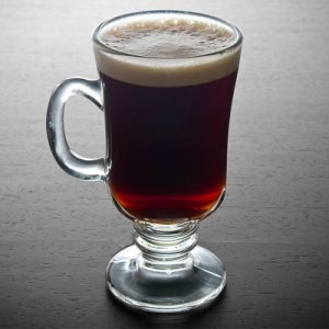 irish coffee is a cocktail with whishky, brandy or liqueur