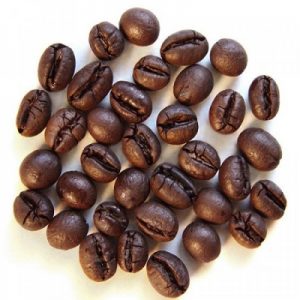 oval-shaped bean with one-sided crack is Peaberry Coffee bean