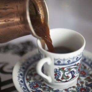 Turkish Coffee is made using finely grounded coffee beans