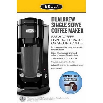 Bella Dual Brew Single Serve Coffee Maker Features