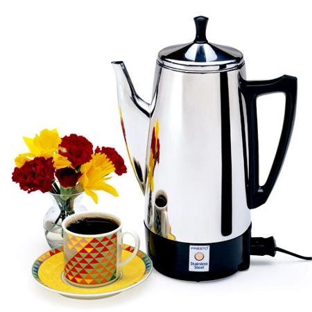 Presto Classic Design, Elegant Model Stainless Steel Silver Coffeemaker, 12-Cup