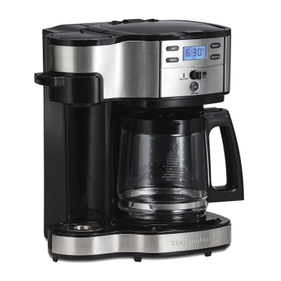 Single Serve and carafe two way coffee maker from hamilton beach