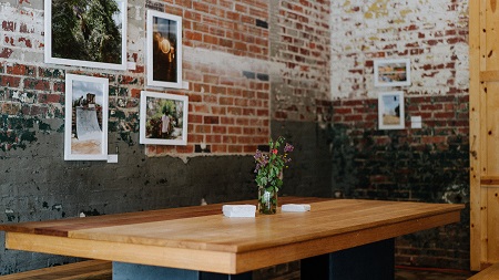 coffee table at coffee shop 